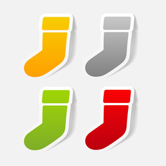 realistic design element: christmas sock