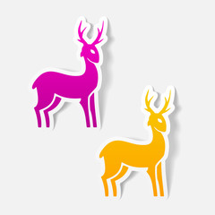 realistic design element: deer