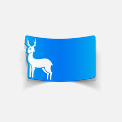 Fototapeta na wymiar realistic design element: deer