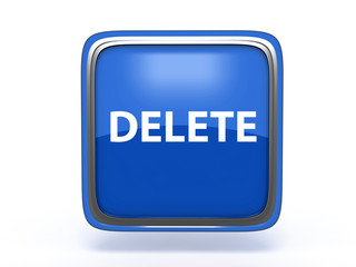 delete square icon on white background