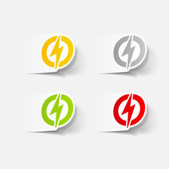 realistic design element: lightning bolt