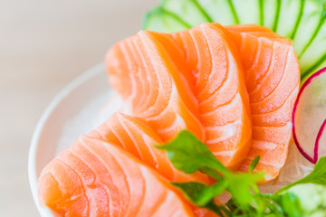 Salmon sashimi