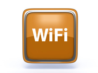 wifi square icon on white background