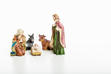 The Holy Family in a Christmas Crib