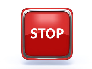 stop square icon on white background