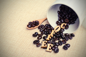 Close up of Coffee beans