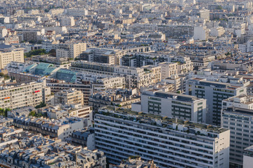 Fototapeta na wymiar Streets of Paris from Eiffel Tower
