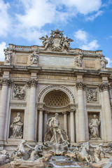 Naklejka na ściany i meble Fontana di Trevi (Trevi Brunnen, Trevi Fountain) Rome