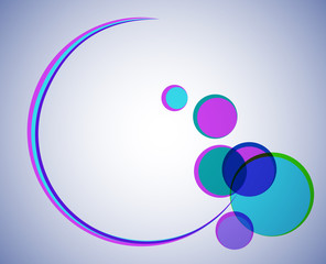 round shape with colored circles