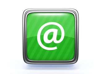 Email square icon on white background