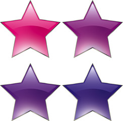 bouton étoile web nuances de violet kazy