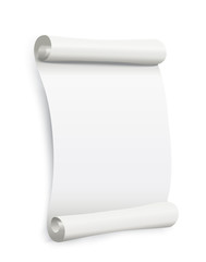 Paper scroll on white