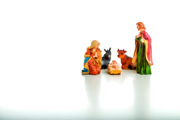 The Holy Family in a Christmas Crib