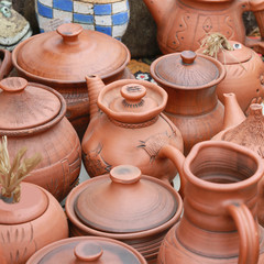 tableware made of clay