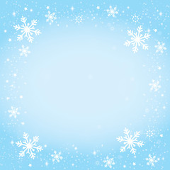 winter, snow, flake, background, vector