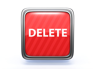 delete square icon on white background