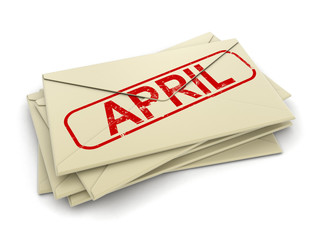 april letters  (clipping path included)