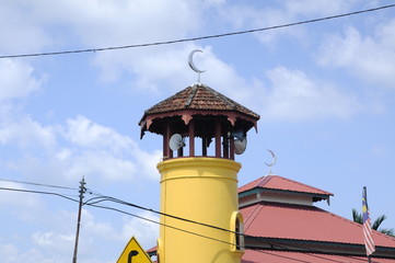 Minaret of Batak Rabit Mosque in Teluk Intan, Perak