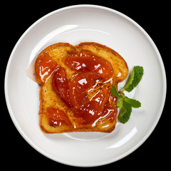 French Toast with Nectarine or Peach jam.