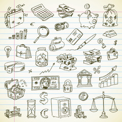 Freehand drawing Business and Finance items