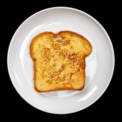 Plain French Toast. Selective focus.