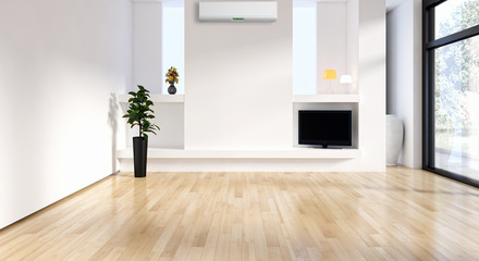 Interno con aria condizionata