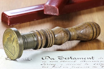 Testament in französischer Sprache
