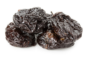 prunes isolated on the white background