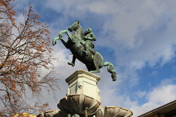Statue of Leopold V on a horse in Innsbruck, Austria
