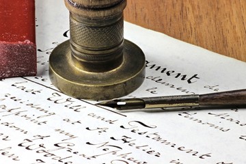 Testament in französischer Sprache