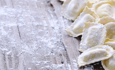 Preparing fresh ravioli.