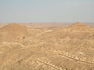 Lunar landscape in Tunisia