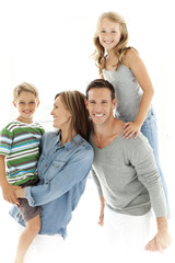 Obraz premium Happy standard Caucasian family