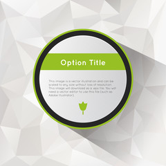 Options with polygonal background.