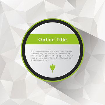 Options with polygonal background.