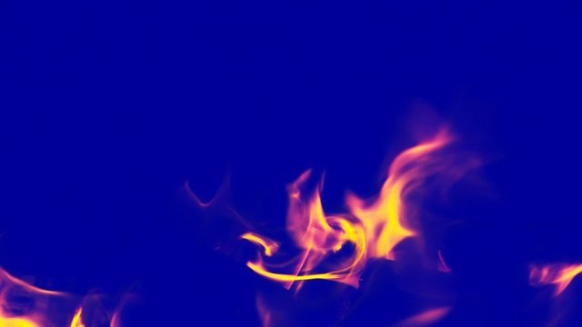 Feuer, Holz, Wind, Blau