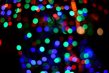 Abstract circular bokeh background of Christmaslight