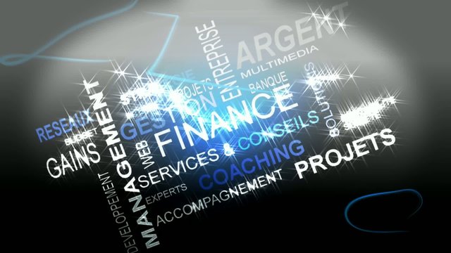 Nuage de mots sur la finance