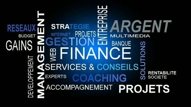 Nuage de mots sur la finance