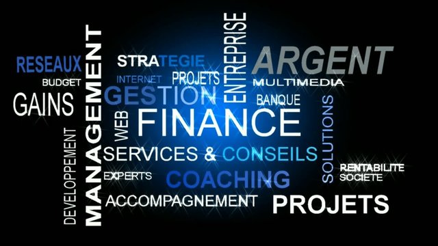 Nuage de mots sur la finance