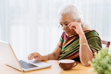 Senior woman with laptop