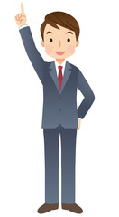 一番を目指す男性　ビジネスマン