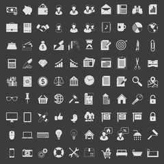 Vector Icons set in one color for web and applications.
