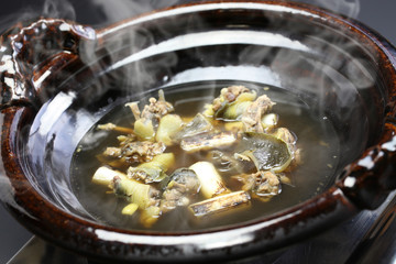 suppon nabe, japanese softshell turtle hot pot stew