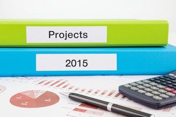 Year plan and project documents with reports