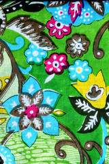 Fototapeta premium Colorful batik cloth fabric background