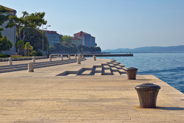 Naklejka premium Zadar waterfront famous sea organs landmark
