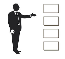 Silhouette of a man Black and white © derdy