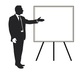 Silhouette of a man Black and white © derdy