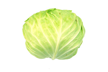 Obraz premium Green cabbage isolated on white background